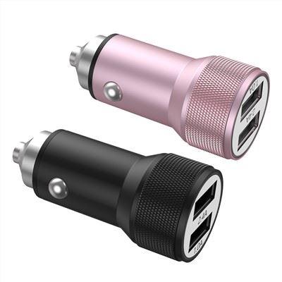 Rangli metall qobiq 4.8A avtomobil zaryadlovchi