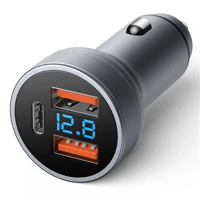 Sink qotishma Shell Usb avtomobil zaryadlovchisi LED bilan